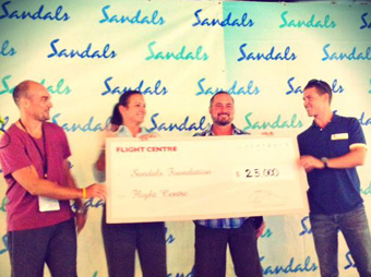 Flight Centre donates $25,000 to Sandals Foundation, over $200,000 donated over past five years