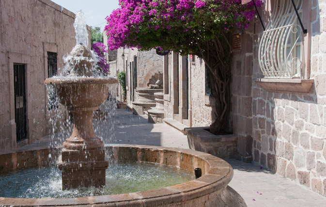 Callejon del Romance (Romance Alley) in Morelia city, Michoacan state, Mexico