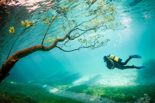 Diver in Magic Kingdom by Marc Henauer, National Geographic Traveler Photo Contest