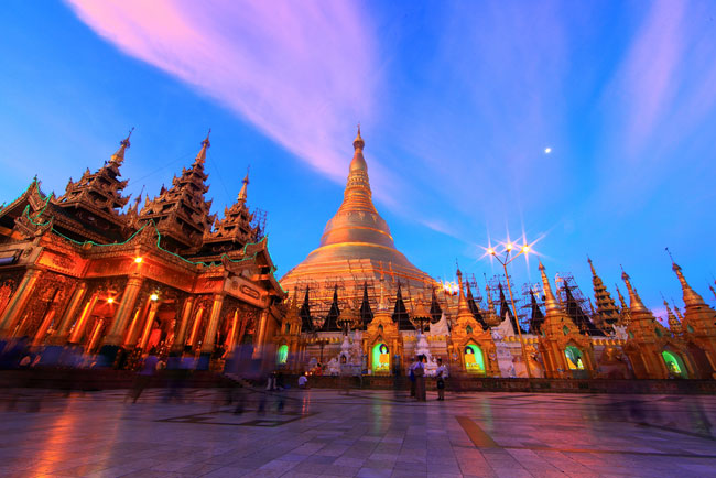 The Shwedagon Pagoda, officially named Shwedagon Zedi Daw