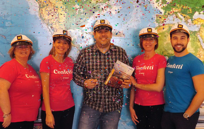 Cloud of confetti showers winner of Transat’s rewards program