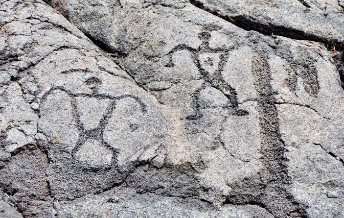 Petroglyphs at Volcanoes National Park