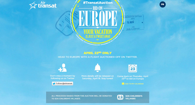 Transat launches #TransatAuction with all proceeds to SOS Children’s Villages