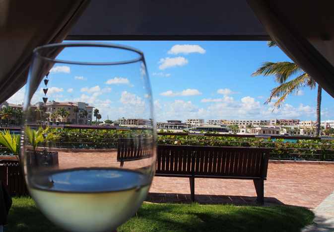 Marina views lunch in Cap Cana