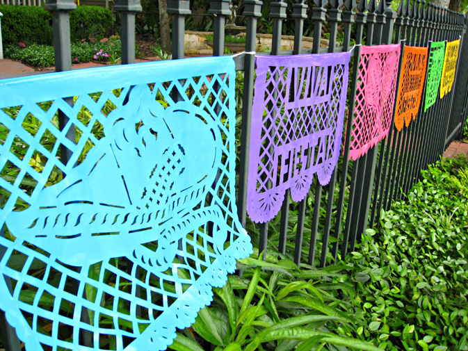 Festive décor lines the streets during Fiesta San Antonio, an annual celebration of the city’s diverse heritage and culture. The festival has been taking place every April since 1891 and features parades, food fairs and live music.