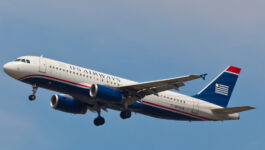 US Airways A320 on short final to JFK airport