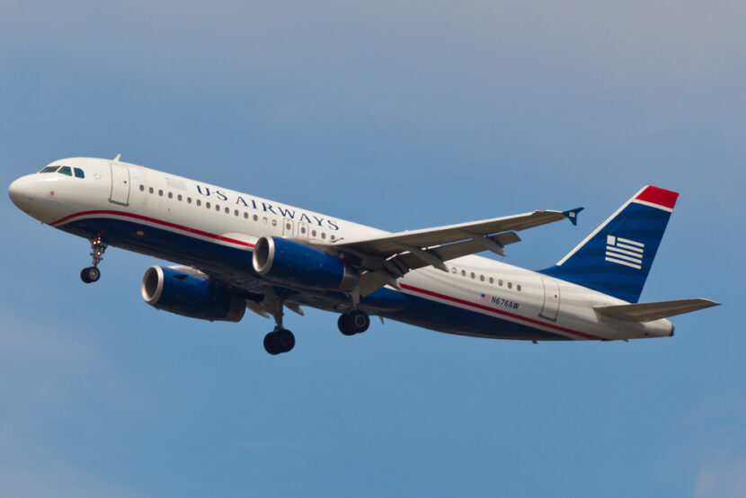 US Airways A320 on short final to JFK airport