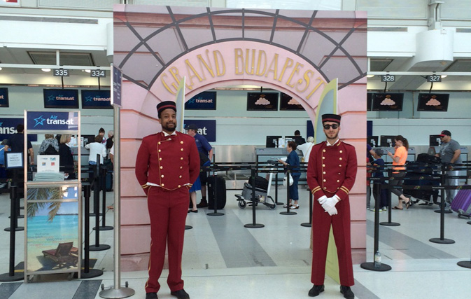 Air Transat celebrates inaugural flight with Grand Budapest Hotel themed launch