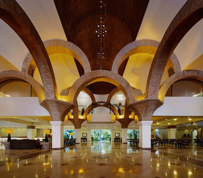 The beautiful lobby entrance to Velas Vallarta