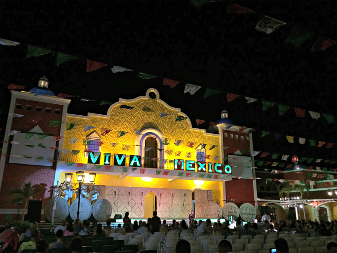 A Mexican market — part of the Bahia experience — provides evening entertainment for guests of the resort.