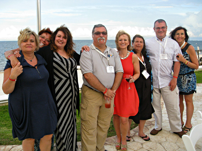 TTAND agents wrap up the week with cocktails and dinner by the water — with all their new friends.