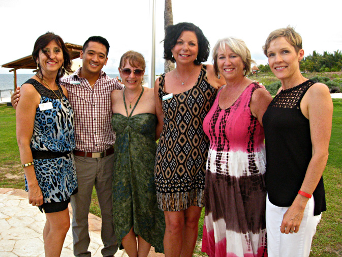 With Sharon Wilson (third from the right), business development manager for Western Canada with Palace Resorts.