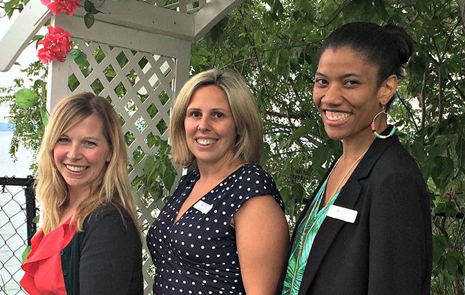 From left to right, president Laurie Keith and honeymoon and destination wedding specialists Tracy Sinclair and Natasha Thompson with Romantic Planet Vacations at the lakefront office in Burlington, ON.