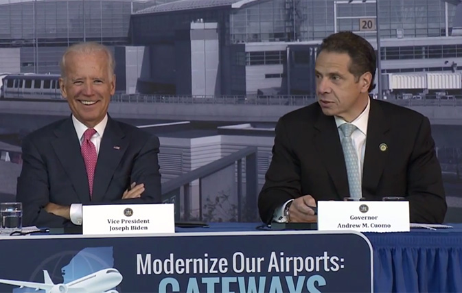 NY Gov. Cuomo and Biden announce LaGuardia Airport rebuild