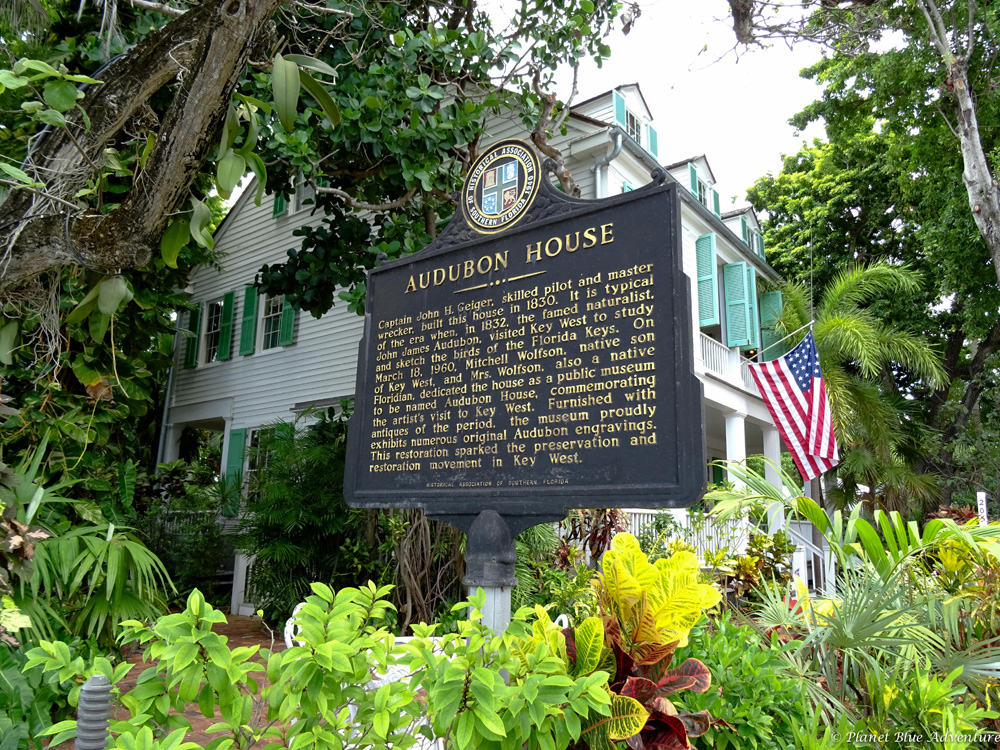 1.Audubon House Museum seen from the street with its lush garden. Museum 