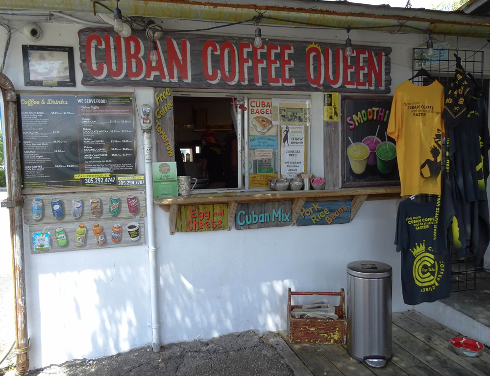  Locals and visitors in the know start their day with the best Cuban coffee in Key West at the Cuban Coffee Queen.
