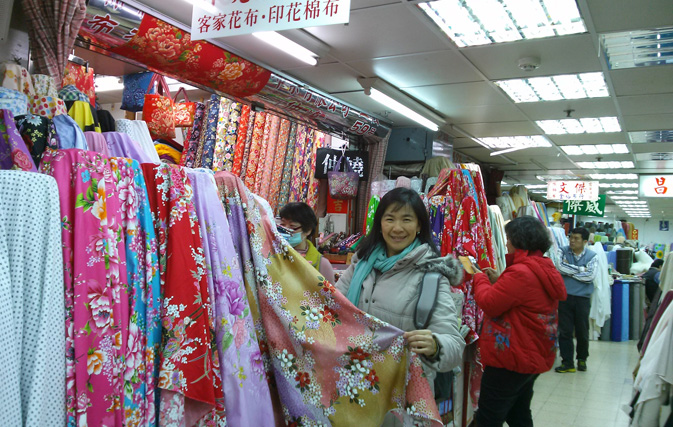 Esther Lin, General Manager of Super Value Tours, at a local market in Taipei.