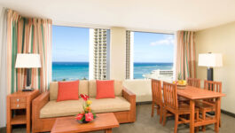 An ocean view suite in the heart of Waikiki, without the price tag