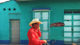 Dusty morning in Trinidad on a traditional Cuban commute