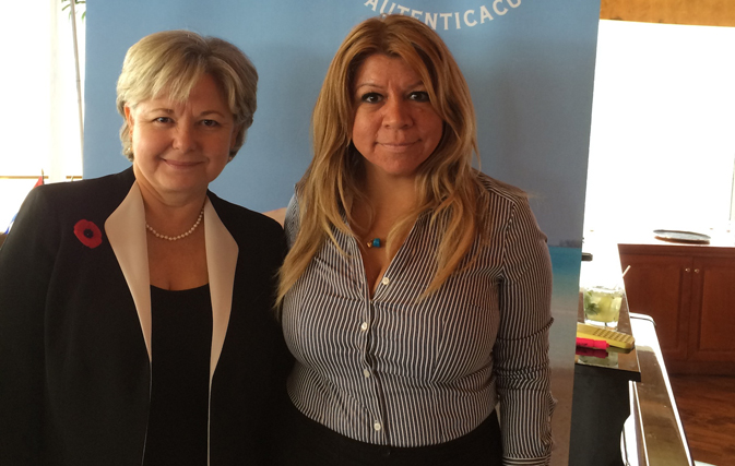 Nieves Ricardo and Karen Puebla with the Cuba Tourism Office in Toronto.