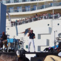 Pitbull performing live at the inauguration