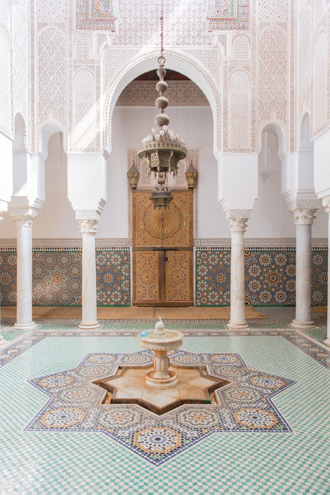 Inside the Mausoleum of Moulay Ismail, Meknes