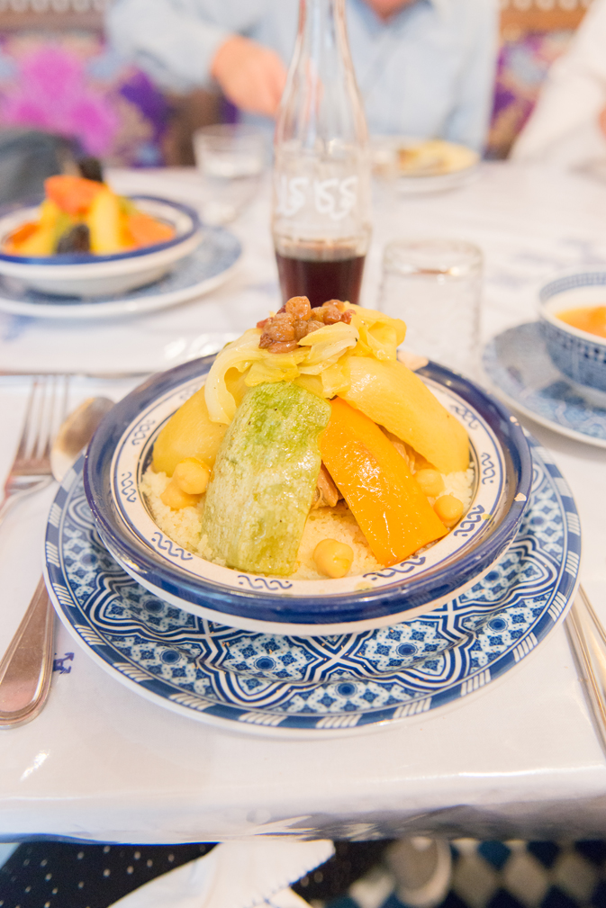 Lamb tajine at Le Patio Bleu inside the old Medina in Fez