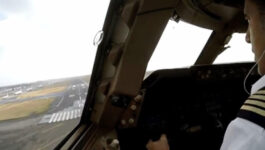 Caught on video: Hard-working pilot lands plane safely