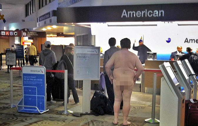 Naked man reveals all to travellers at Nashville International Airport