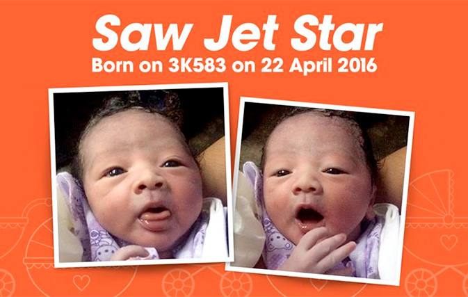 Woman gives birth on plane, names baby after airline