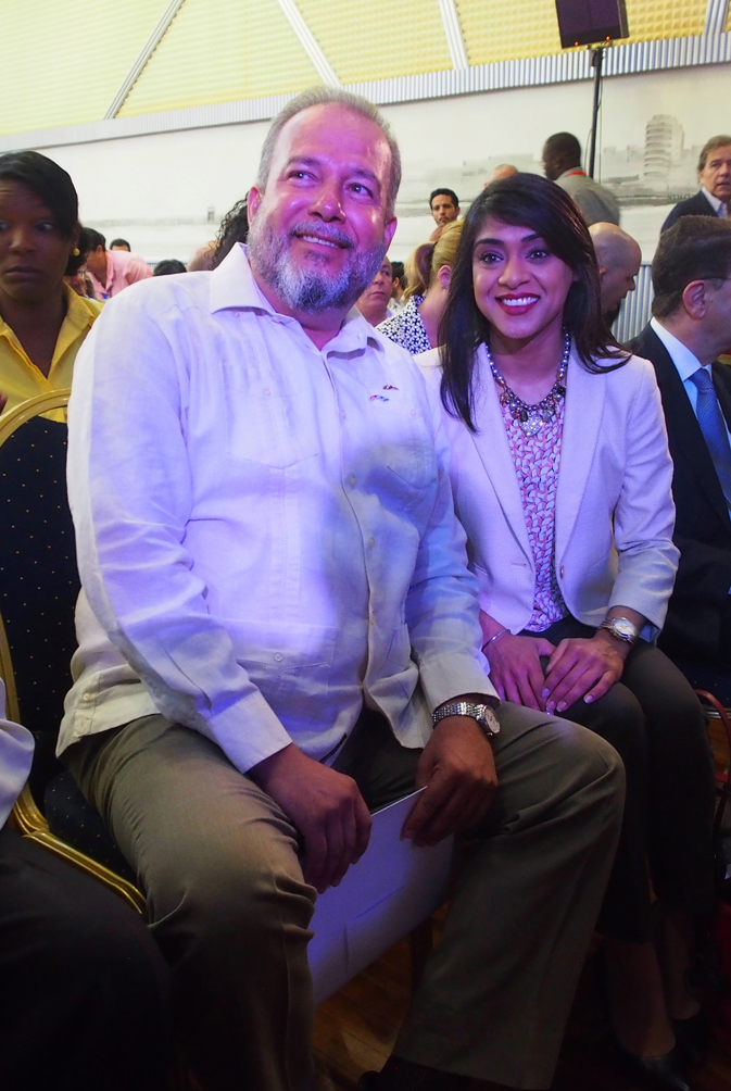 Tourism Minister, Manuel Marrero, and the Honourable Bardish Chagger, Minister of Small Business and Tourism Canada