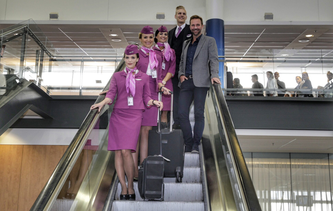 WOW air’s inaugural flight to Canada touches down in Montreal