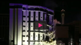 Vegas says good-bye with a bang. Video of Riviera implosion