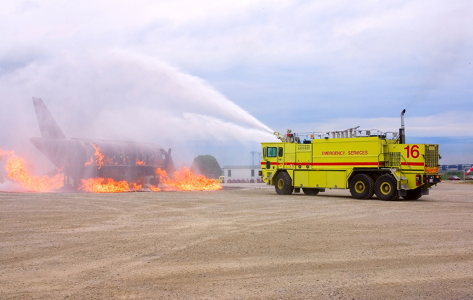 VIDEO: Plane bursts into flames after emergency landing