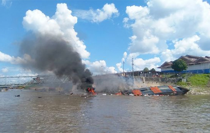 Aqua Amazon explodes, sinks during Saturday turn-around