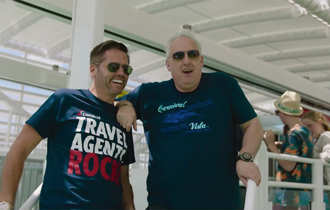 Perez, Heald battle it out on SkyRide in new Carnival Vista travel agent video series