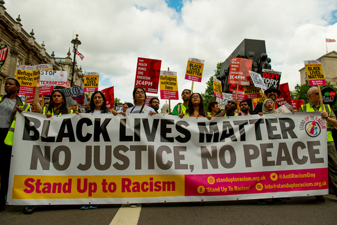 Black Lives Matter protesters block Heathrow airport road