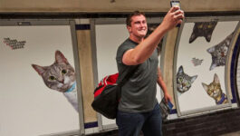 Adorable cats take over London tube station