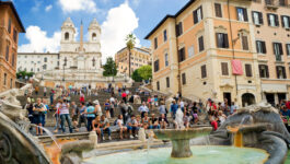 Controversial Spanish Steps' fence comes down in Rome