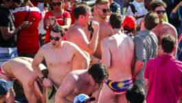 Stripping down to Speedos lands Aussie group in hot water