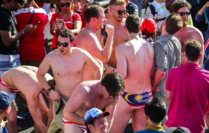 Stripping down to Speedos lands Aussie group in hot water