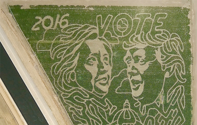 California corn maze features likenesses of Trump and Clinton