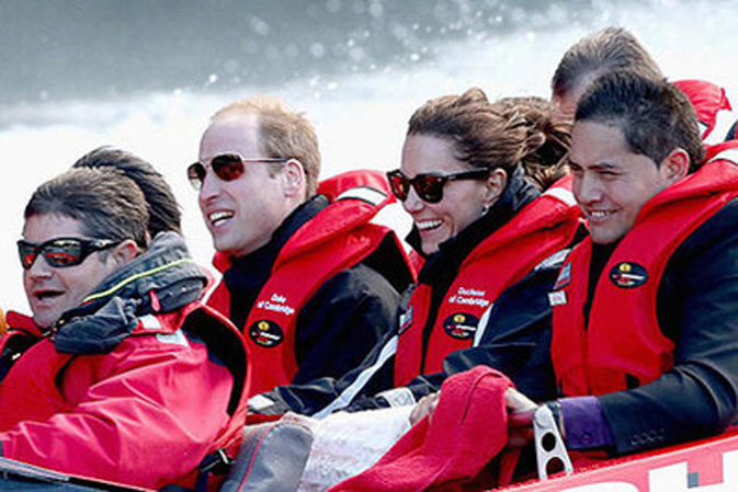 Even royalty has to do the Shotover Jet when in New Zealand