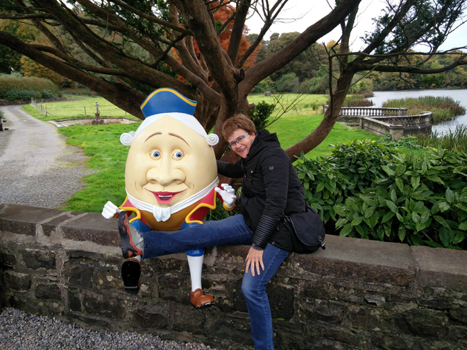 Dorice tries not meet the same fate as Humpty Dumpty at Wesport House