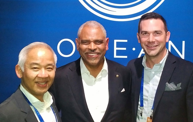 Morris Chia, TPI President & CEO; Arnold Donald, Carnival Corp. President & CEO; Tim Morgan, TPI Vice President