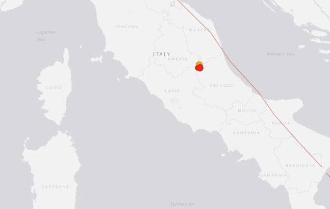 Four earthquakes shake Italy, isolating towns blanketed under snow