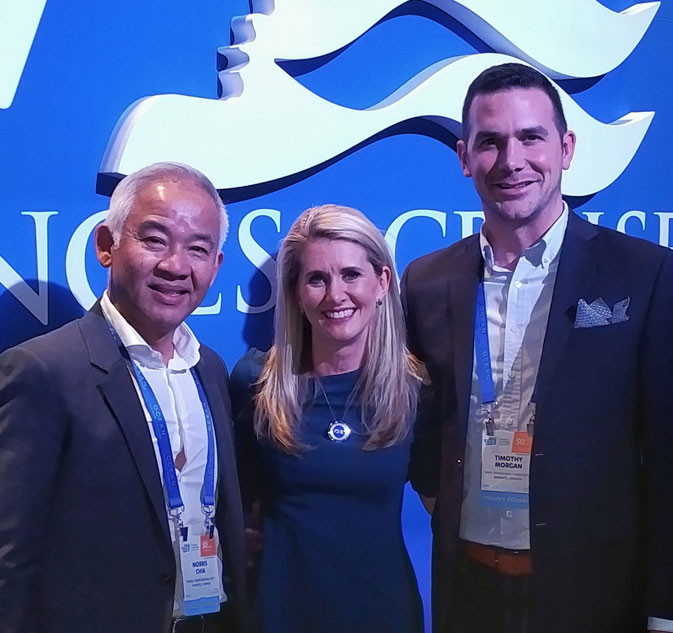 Morris Chia, TPI President & CEO; Jan Swartz, Princess Cruises President; Tim Morgan, TPI Vice President