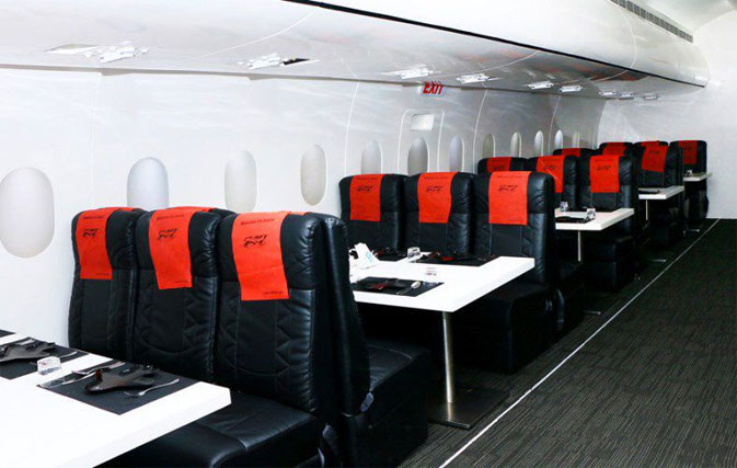 No sign of crappy airplane food on this Airbus-turned-restaurant