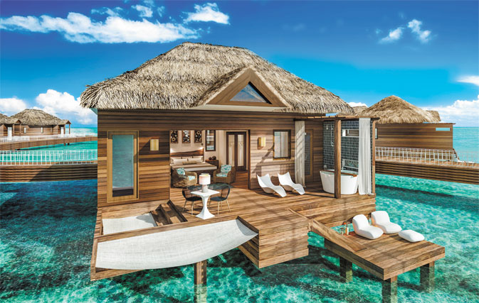 Books open on 9 new Over the Water Bungalows at Sandals Grande St. Lucian