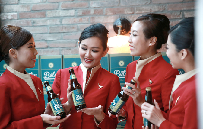 Cathay Pacific is serious about their beer in the air